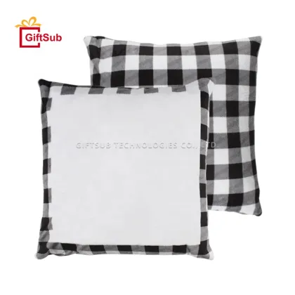 16x16 Inch Buffalo Check Plaid Sublimation Throw Pillow Case - Ideal Home and Office Decorative Accessory