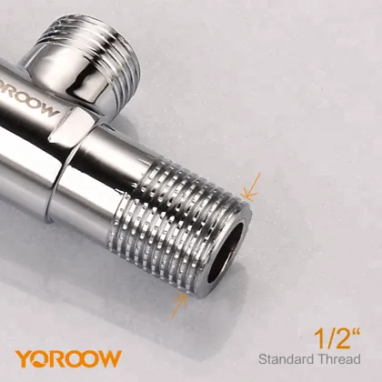 Modern Stainless Steel Two-Way Angle Stop Check Valve - Brass Bathroom Triangle Valve