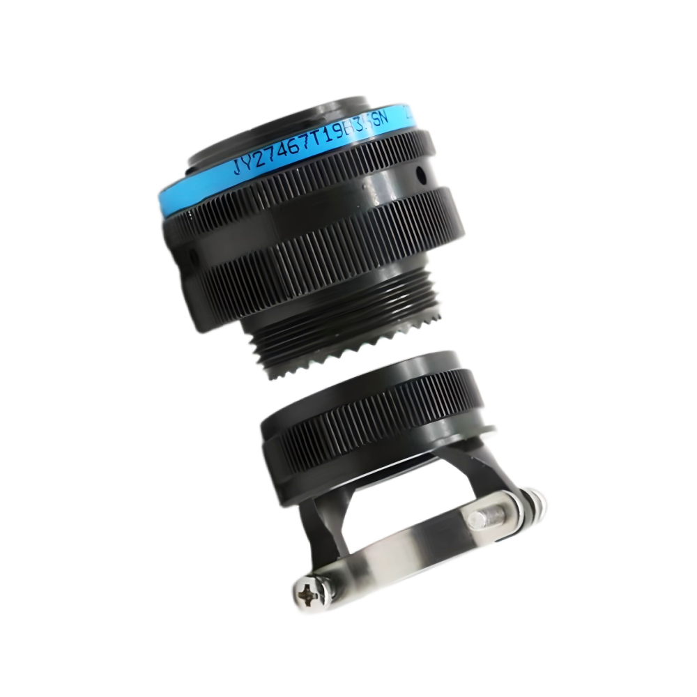 Side profile and coupling mechanism of JY27467T19B35SN connector