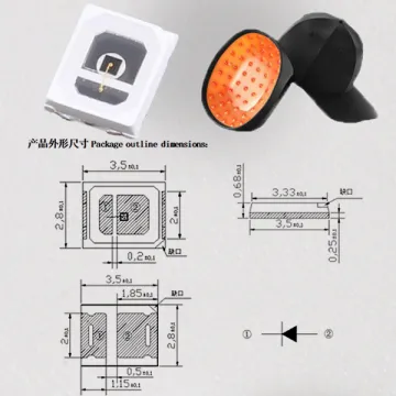Infrared SMD LED Chips 0.2W-2W 2835 120degree 850nm-950nm for Lighting