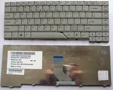 New Original Acer Aspire 4520 Pk1301k0100 Laptop Keyboard White