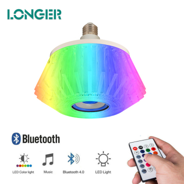 E27 Music Crystal Lamp: Wireless Speaker with LED Colorful Lights for Room Atmosphere