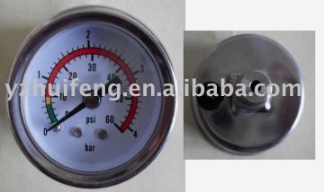 all stainless dry steel pressure gauge