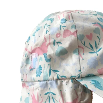 Unicorn Pattern Soft Protective Neck Sunscreen Casual Bonnet-brim Hat