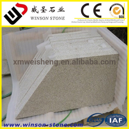 Irregular China Yellow Granite kerb stones,Winson label yellow rusty granite curbing