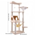 Small Luxury Wool Cat Tree Tower Indoor Scratcher Compact Cat House Multi Level Climbing Structure Cute Christmas Pet Furniture