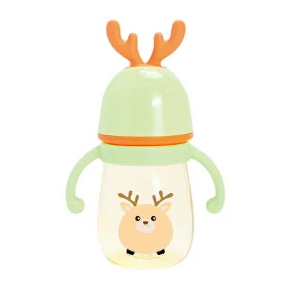 Deer lid baby bottle with handle PPSU