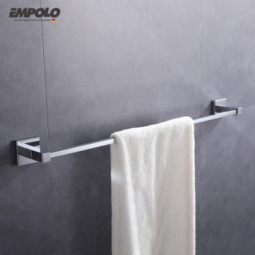 Modern Brass Bathroom Accessories Set with Towel Bar and Ring