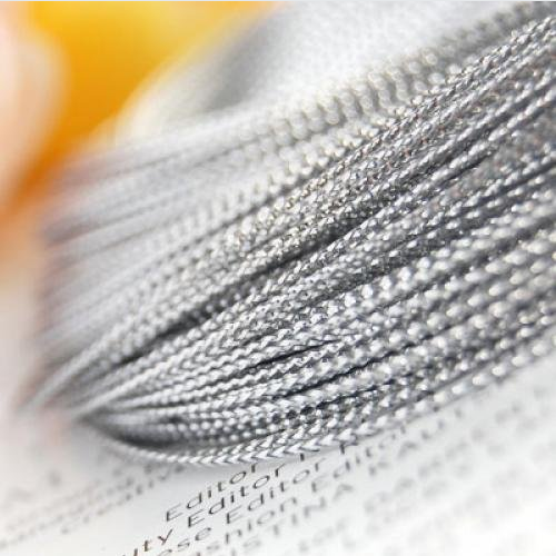 Silver metallic rope