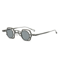 Vintage Handmade Pure Titanium Sunglasses Round Titanium Clip-On Sunglasses Manufactory