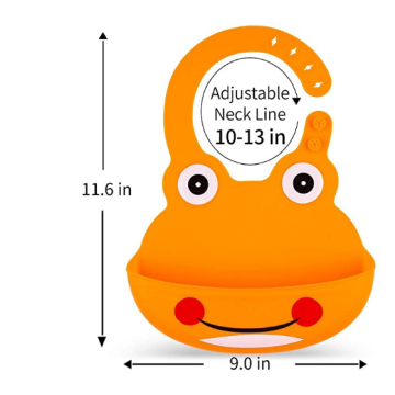 Salva facilmente la tasca del bavaglino del baby silicone grande tascabile