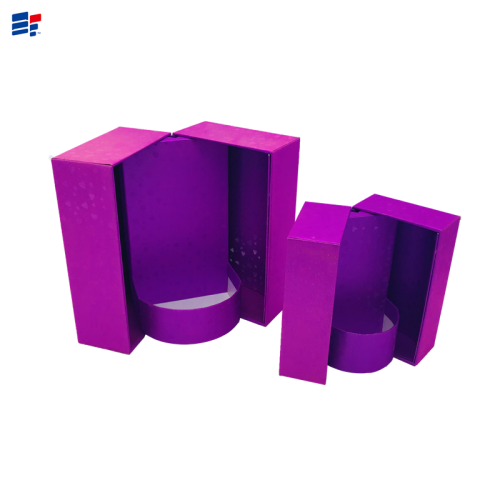 Exquisite purple cardboard paper box