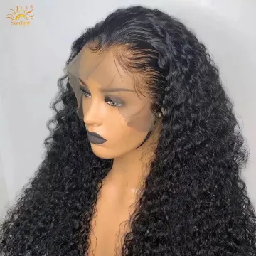 Sunlight Pre plucked wig hd lace curly wigs human hair 360 lace frontal human hair wigs for black women