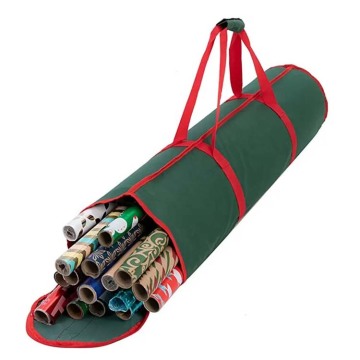 Waterproof Extra Long Round Wrapping Paper Roll Holder Organizer with Storage Bags for Ribbon Set - Gift Wrapping