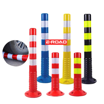 PU PE Traffic Flexible Collapsible Warning Delineator Post