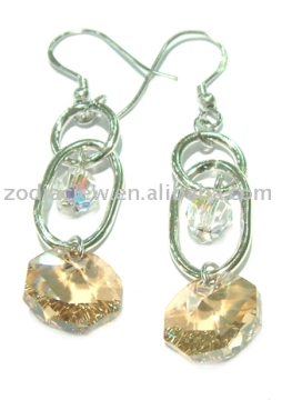 925 sterling silver earring with crystal