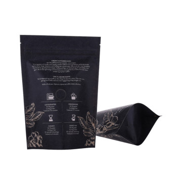 Compost Packaging 3kg Carta Kraft Stand Up Pouch Coffee Bag