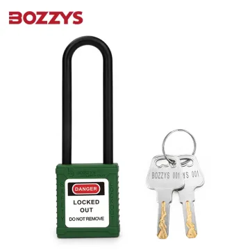 Custom Green Waterproof Industrial Safety Padlocks with Master Key and Nylon Shackle for LOTO