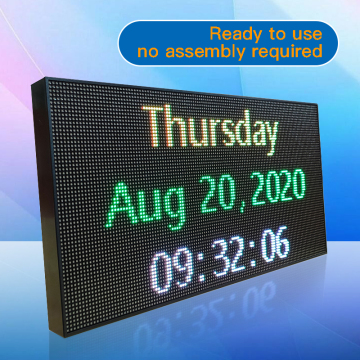 LED Banner With Full Color Displaying Scrolling Message And Programmable LED Sign For Word Advertising display