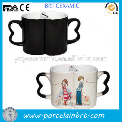 Wedding gifts 2pcs set creative 330ml couples magic mug