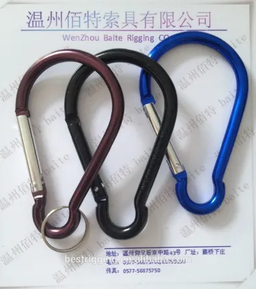 Safety lock and climbing carabiner and mountaineering hiking carabiners Aluminum black hook,padlock pring hook lock