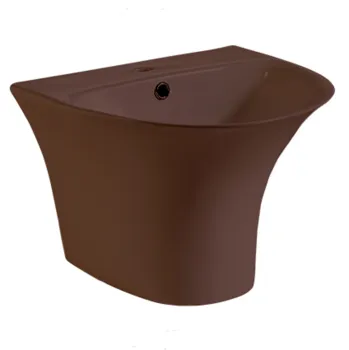 New Style Colored Glazed Porcelain Wall-Hung Hand Basin for Bathroom - Factory Direct