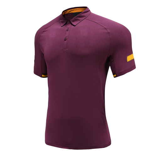 Custom Printing Rugby Jerseys Mens Purple Dry Fit Rugby Wear Polo Shirt Manufactory