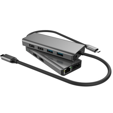 Dual HDMI USB C Patking Station 10 portas