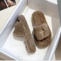 Damenschuhe Faux Pelf Slipper Weiche Fellrutschen