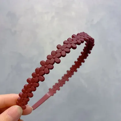 Plum Candy Color Women's Face Wash Headband Resin Hair Accessories