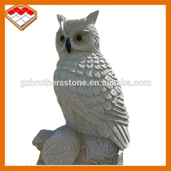 Hand carved white granite stone garden owl garden statues                        
                                                Quality Choice