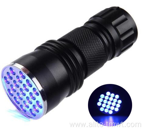 Aluminum Alloy 21 LED 395nm UV LED Flashlight