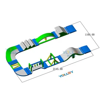 Inflatable Water Park Obstacle Course Equipment for Lake