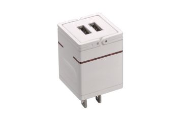 Ul Plug 100 - 240v 2.1 Amp 2100 Ma Wall Universal Usb Travel Charger For Gps Devices