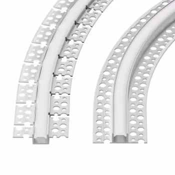 Flexible Bendable Aluminum LED Channel for Drywall: Enhancing LED Strip Lighting with PC Cover and 3M Adhesive