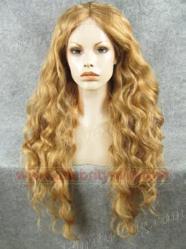 Dark Blonde Wavy Synthetic Lace Front Wig