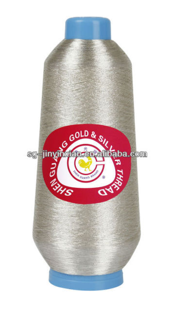 Pure silver St type metallic yarn