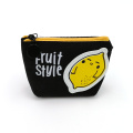 Custom fruit style canvas coin purse