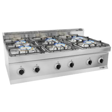 6 Burners Lotus Flame European Style Built in Gas Hob Kitchen Gas Cooking Stove