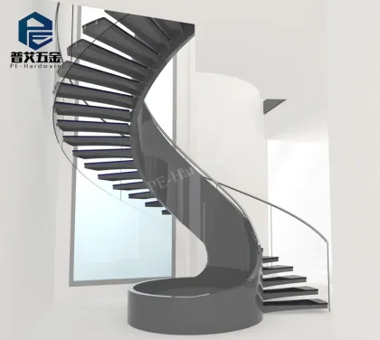 Affordable Spiral Steel Modular Wooden Stairs