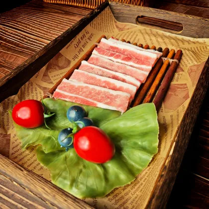 Fresh Cut Pork Belly Slices