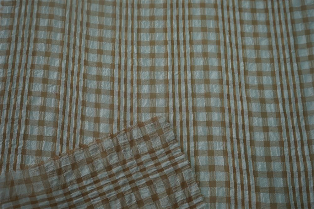 Polyester Multi Color Check Fabric