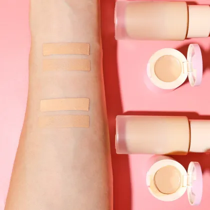 Private Label Luxury Pink Liquid Foundation Concealer with Full Coverage