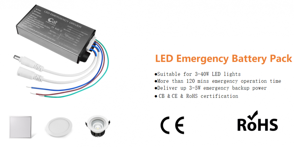 Entregue un controlador de emergencia LED de 3-5W