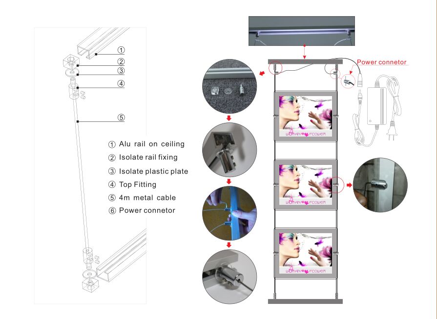 realestate single side A3 crystal led display