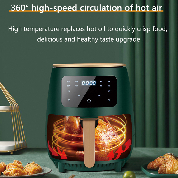 Fritadeiro de óleo digital inteligente Forno de fritadeira 4.5L 1400W