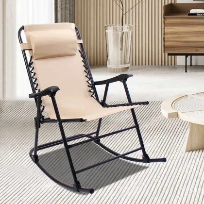 Patio Outdoor Rocking Recliner Chair Comfortable Garden Furniture  Rocking Chair