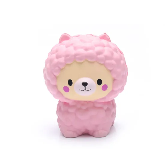 Custom Pink Sheep Stress Toy - Colorful Sheep Stress Ball for Kids with PU Material Gifts