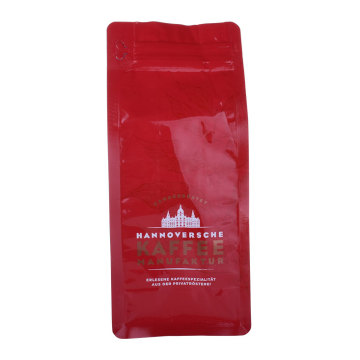 Pocket Ziplock Bags Box Bottom Pouches Plastic Red Colour Coffee Bag