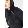 Frauen lässig Velvet Langarm Zipper Hoodies